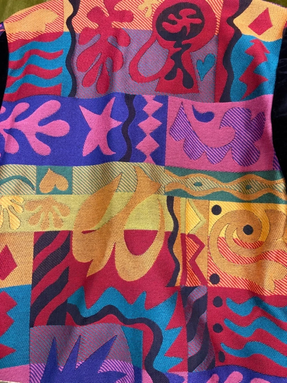 Marie Studer Designs Vintage Geometric Abstract Tapestry Jacket. Size Small. - Picture 2 of 7